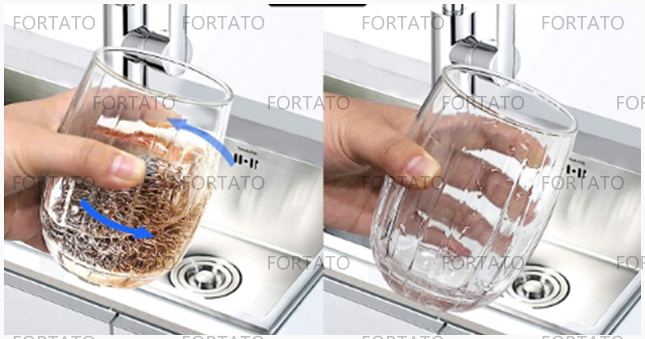 2.Smaller size cast iron cleaner can clean deeply inner walls