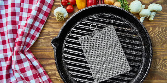 Stainless Steel Is An Ideal Choice For A Cast Iron Scrubber