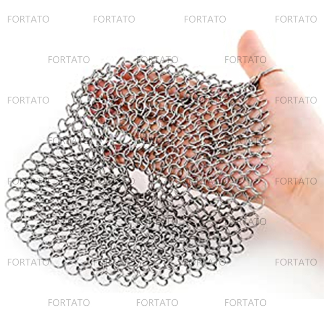 Stainless Steel Round Chainmail Scrubber