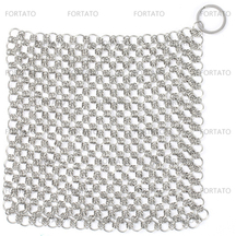 2 Ring Square 316LStainless Steel Chainmail Scrubber