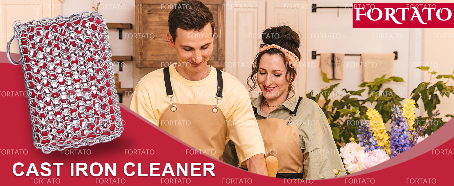 1.Chainmail Thick Ring Scrubber with Silicone Insert