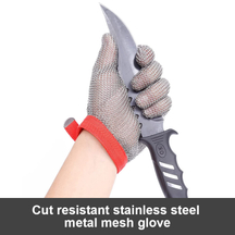 Red 316L Stainless Steel Cut Resistant Gloves