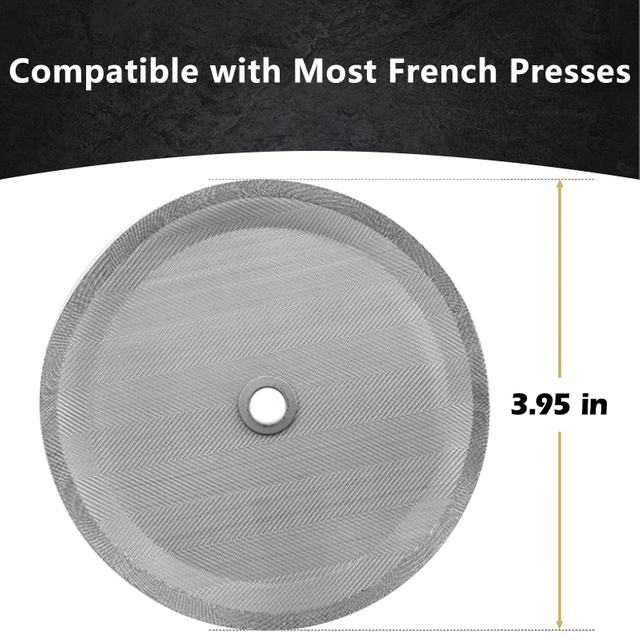 6 Pieces 316L French Press Filter Replacement for Coffee Tea