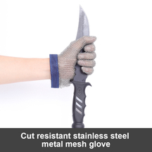 Blue 316L Stainless Steel Cut Resistant Gloves